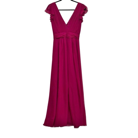 Jill Jill Stuart Formal Maxi Dress Women's Size 2 Deep Raspberry Pink Silk Party - Picture 2 of 5